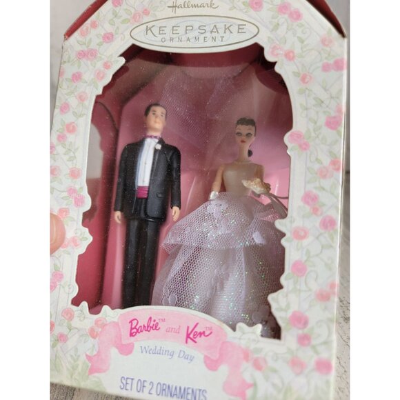 Hallmark Barbie Ken wedding day ornament Xmas vintage - Picture 3 of 8